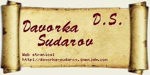 Davorka Sudarov vizit kartica